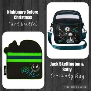 LOUNGEFLY Jack & Sally Crossbody Bag & Card Wallet